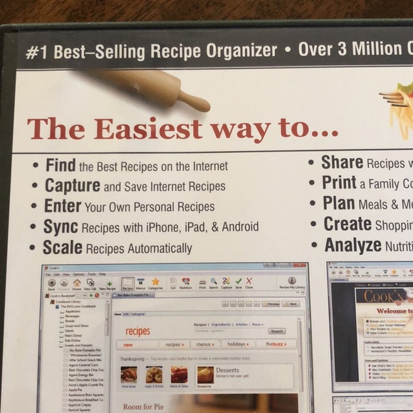 Cook “n recipe organizer for PC& Mac version 10 DVD - Picture 6 of 12